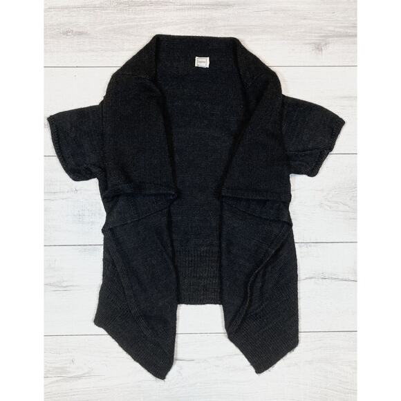 Rosemary Hallgarten Alpaca Sweater Open Front Waterfall Black Size M /One Size - Picture 9 of 16